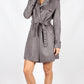 C251339SS Suede Wrap Trench Coat (Pack)