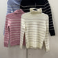 LY2224TB Striped Turtle Neck Jumper