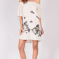 Off Shoulder Japanese Inspired Print Dress
