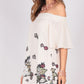 Off Shoulder Japanese Inspired Print Dress