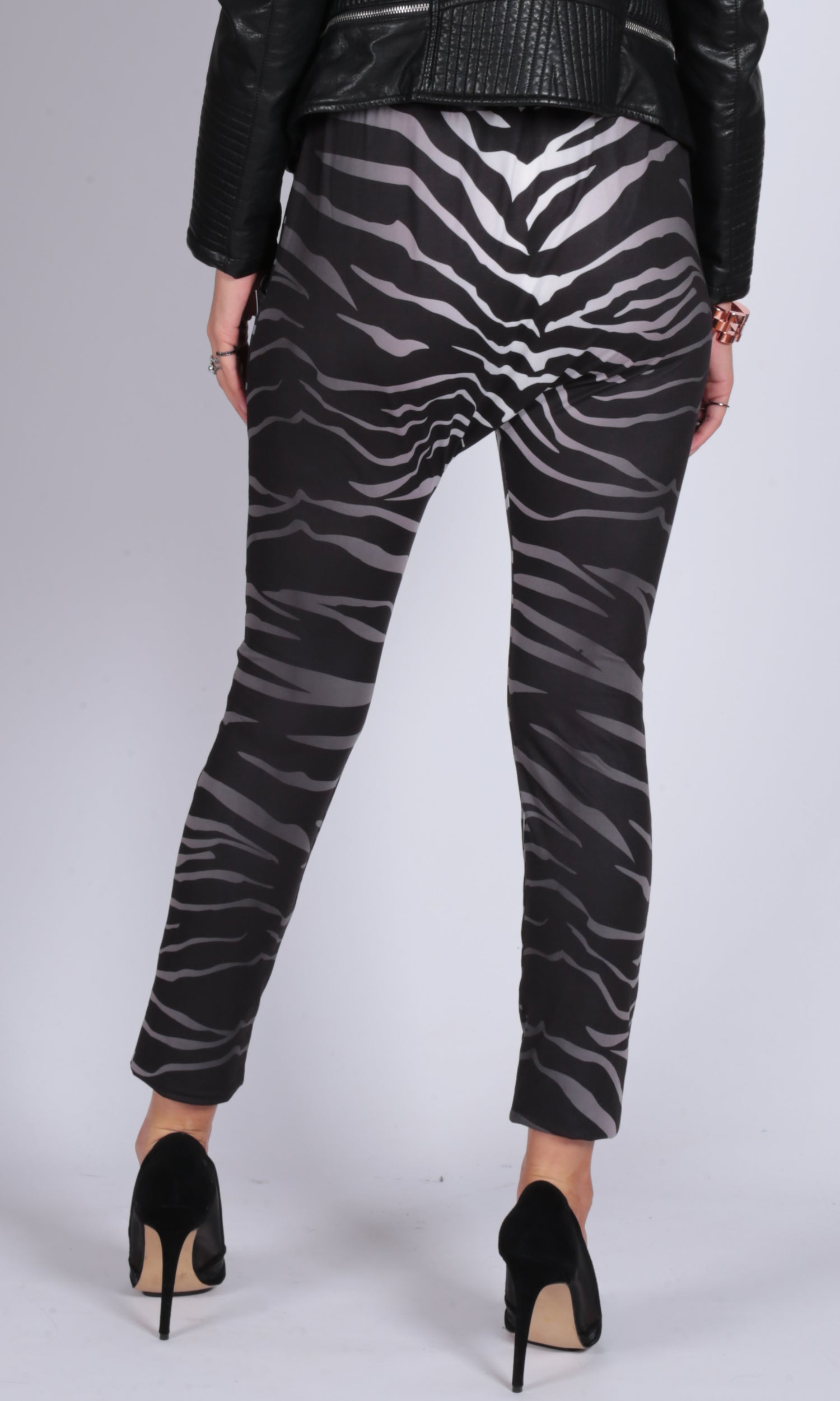 Zebra Print Cady Pants 