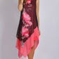VS7119TB Asymmetric Print Chiffon Overlay Dress (Pack) On Sale