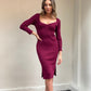 K02106SS Square Neck Knit Dress (Pack) SALE
