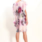 LA0030TB Pink Floral Chiffon Overlay Dress (Pack)