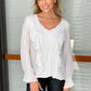LA0244SS Lace Trim Ruffle Blouse (Pack) New Arrival