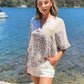LA0288-4SS Leopard Print Johnny Collar Top (Pack) New Arrival
