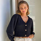 LA1030SS  Black Button Up Cardigan (Pack)