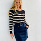 LA1326SS Striped Lightweight Top - More Colour Available