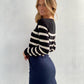 LA1326SS Striped Lightweight Top - More Colour Available