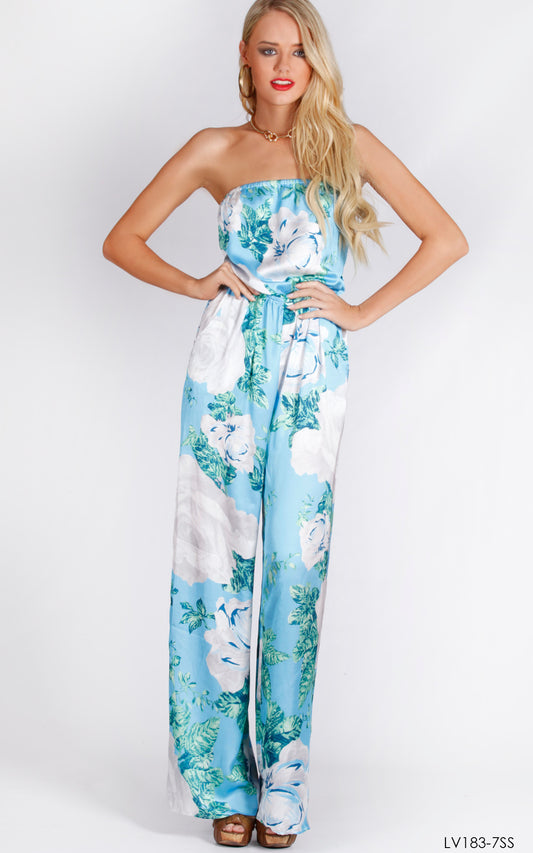 RC0819-1TE Chiffon Soft Printed  Jumpsuit (Pack) ON SALE$10