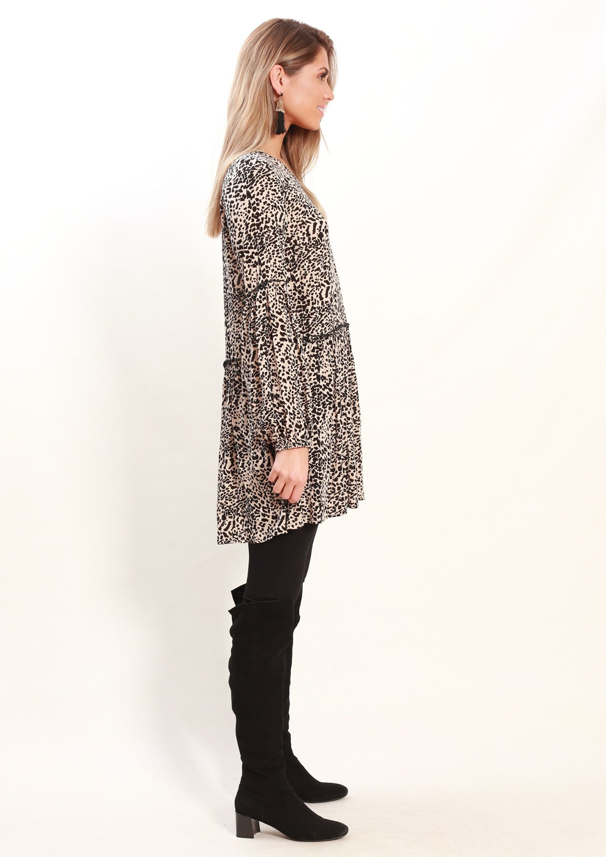 LA0015-1SS Leopard Print Dress (Pack)