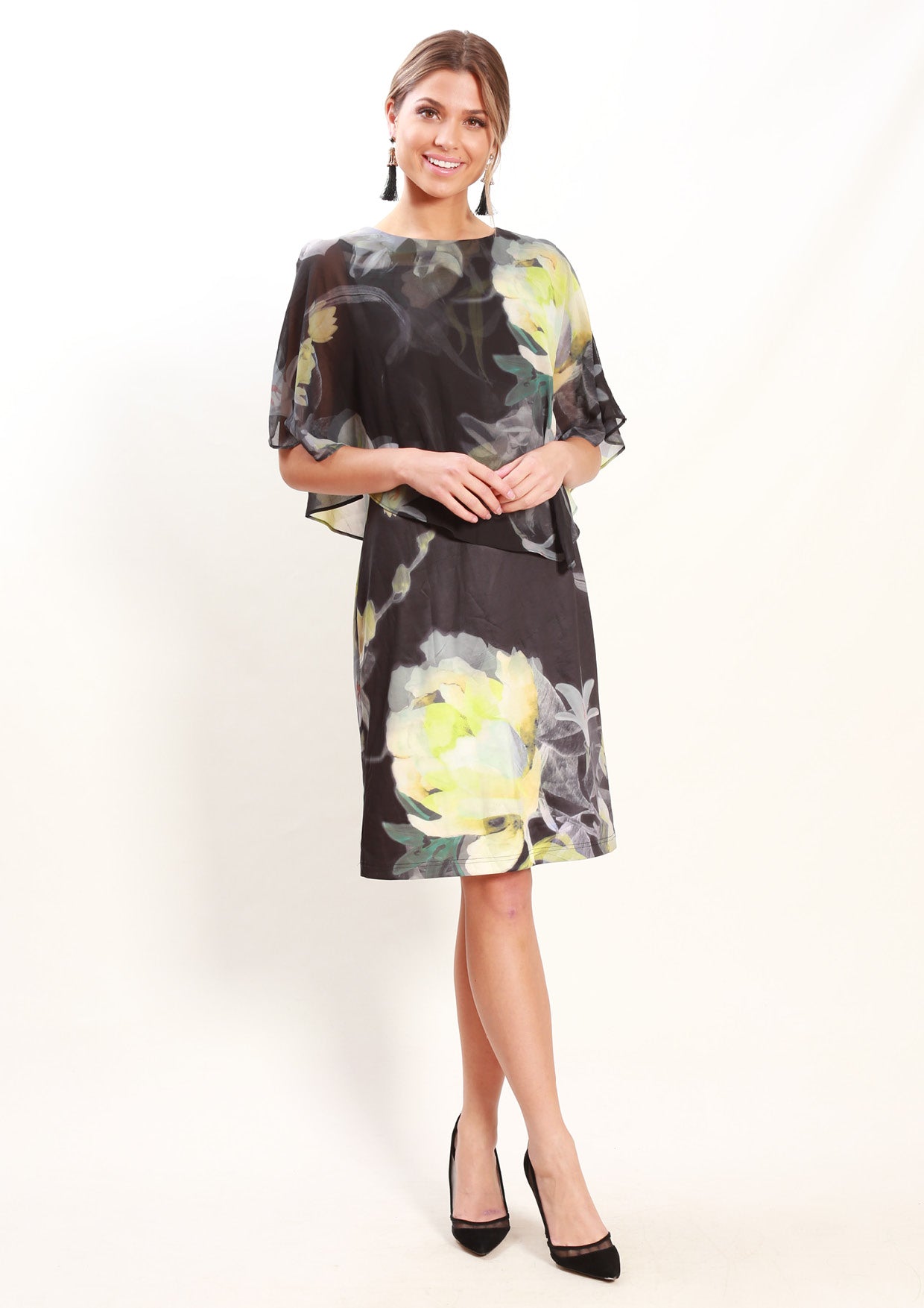 LA0125NC Chiffon Floral Dress (Pack)