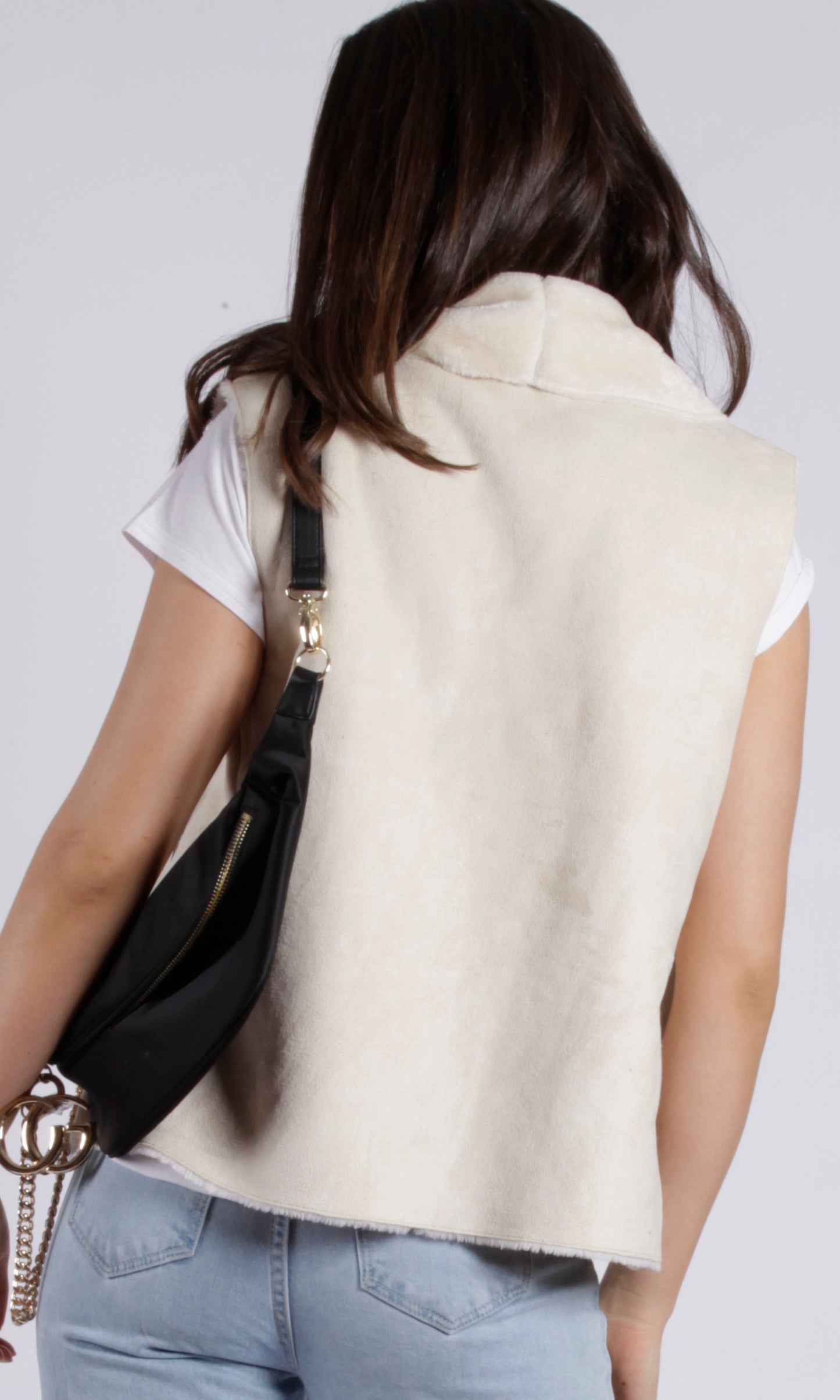ZW16490SS Faux Shearling Waterfall Vest (Pack)