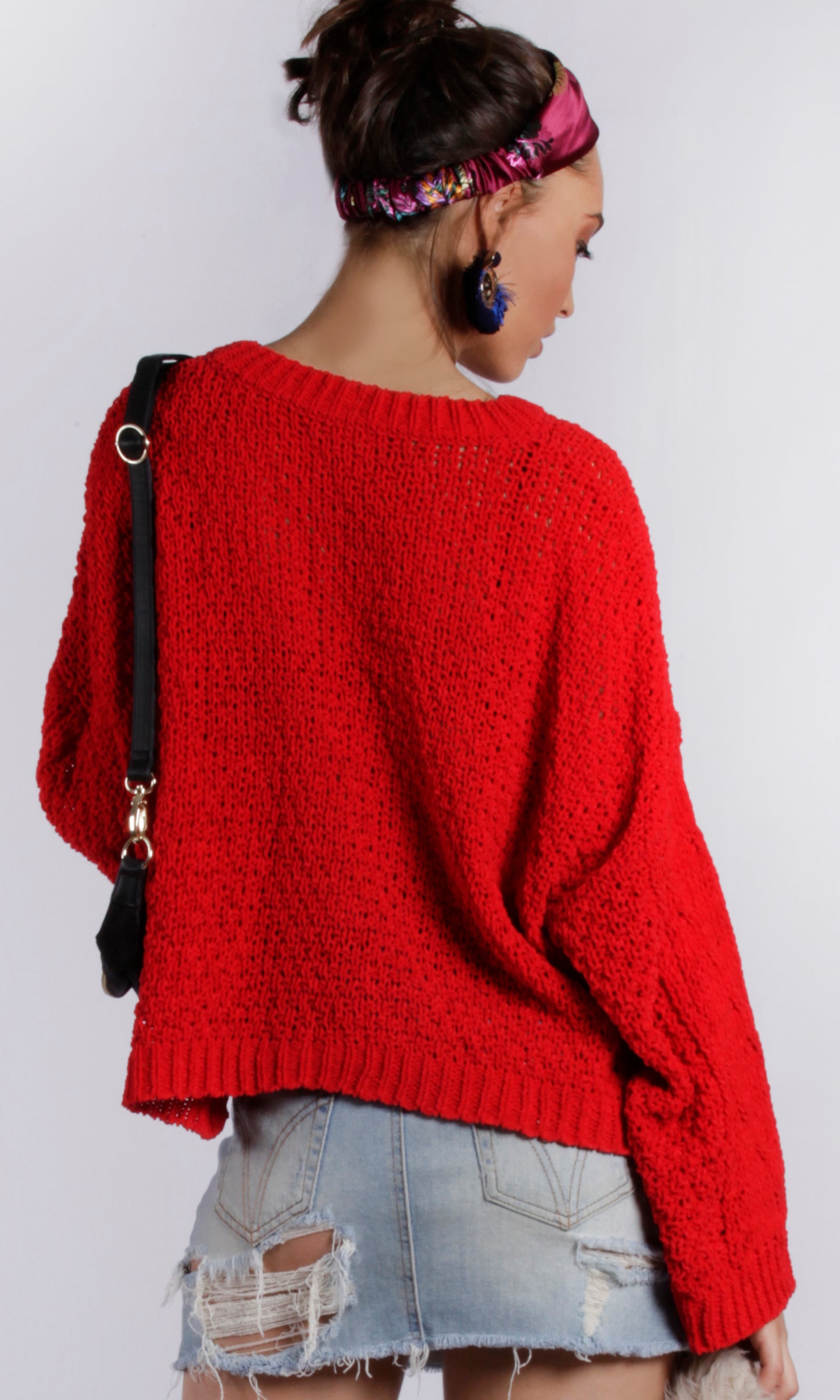 8A866SS Red Cable Knit Sweater (Pack) On Sale