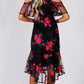 RV1043-1SS Rose Embroidered Mesh Halter Dress