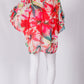 VS7167-1NC Red Floral Chiffon Top (Pack)