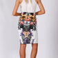 BS1116032-7TB Snake Floral Pencil Skirt (Pack)