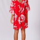 VS7315NC Red Floral Shift Dress (Pack) On Sale