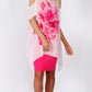 BS716048-12TB Candy Pink Floral Split Chiffon Dress (Pack) On Sale