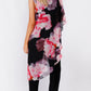 BS716030-8TB Asymmetric Overlay One Shoulder Floral Jumpsuit (Pack)