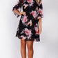 VS7315-1NC Black Floral Shift Dress (Pack)