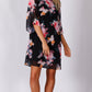 VS7315-1NC Black Floral Shift Dress (Pack)
