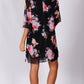 VS7315-1NC Black Floral Shift Dress (Pack)