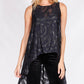 Burn Out Lace High Low Top 