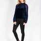 YW1798SS Velvet Raglan Top with Lace Sleeves (Pack)