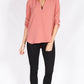 HS13021-139SS Plain Rusty Pink Johnny Collar Shirt (Pack)