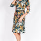 BD105314-30TB Golden Leaf Print Wrap Dress (Pack)
