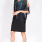 VS7117-6NC Cold Shoulder Chiffon Overlay Diamond Dress (Pack)