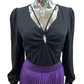 LA1216SS Textured Front Hole Blouse