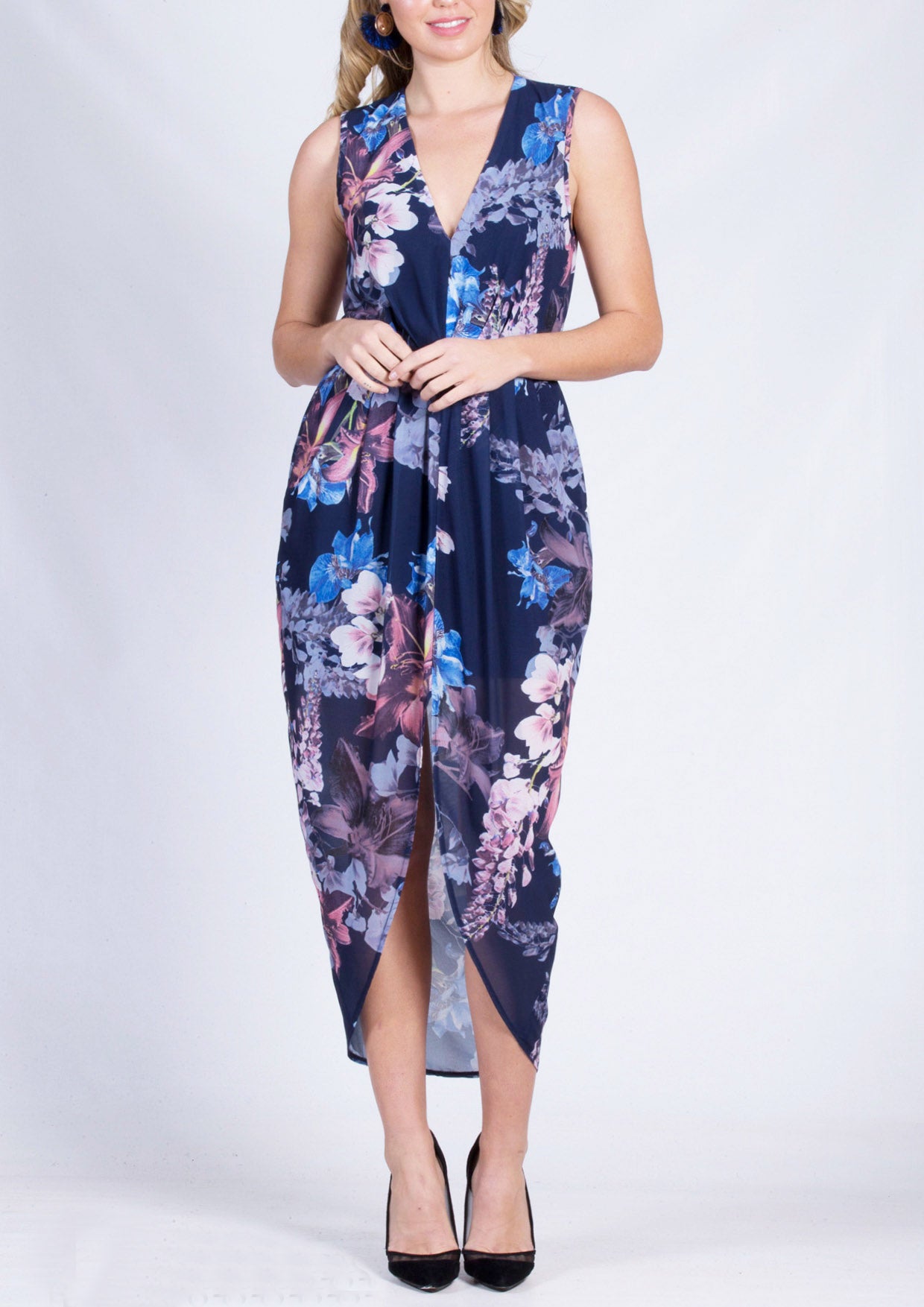 RV0078-34SS Navy Floral Dress (Pack)
