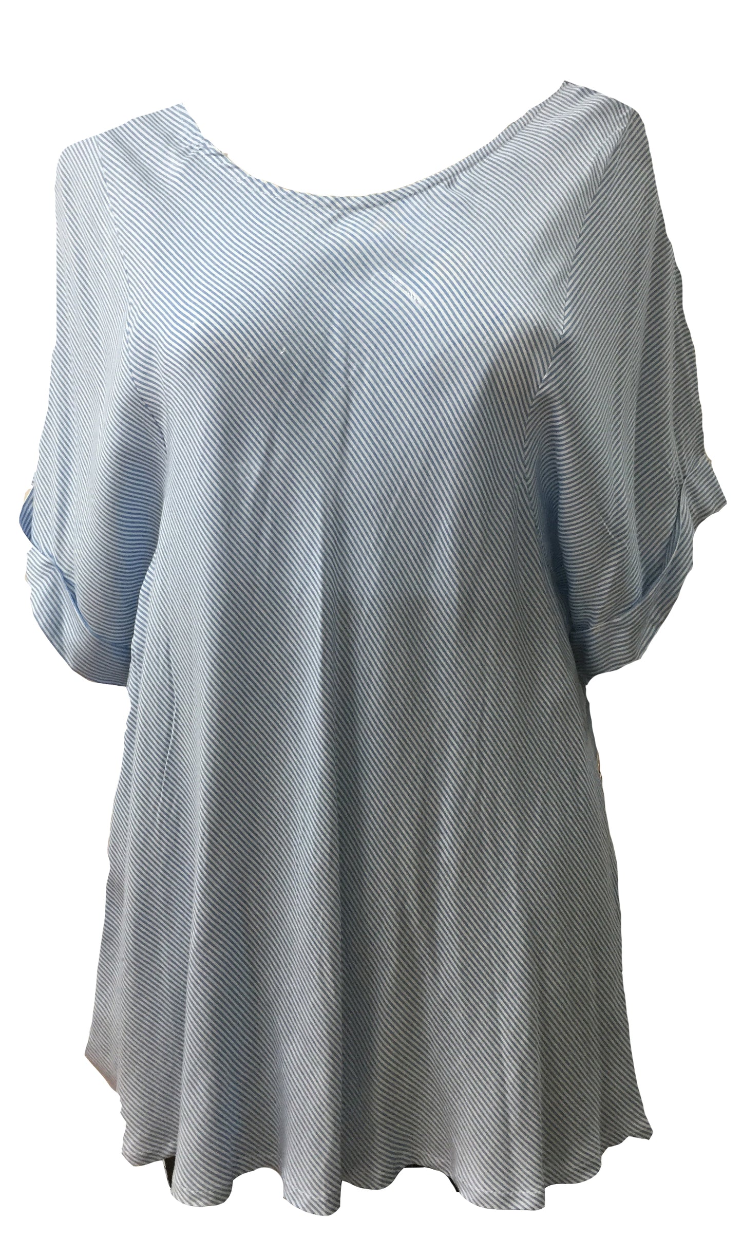 RV0225TB Relaxed Sleeve Blue Stripe Top (Pack) On Sale