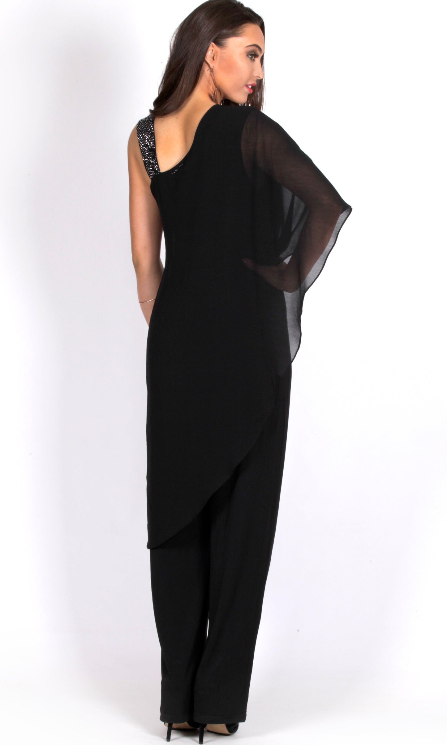 BS716030-6TB ASYMMETRIC BEADED STRAP JUMPSUIT (Pack)
