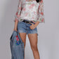 RV1075SS Floral Ruffle Sleeves Top (Pack) On Sale