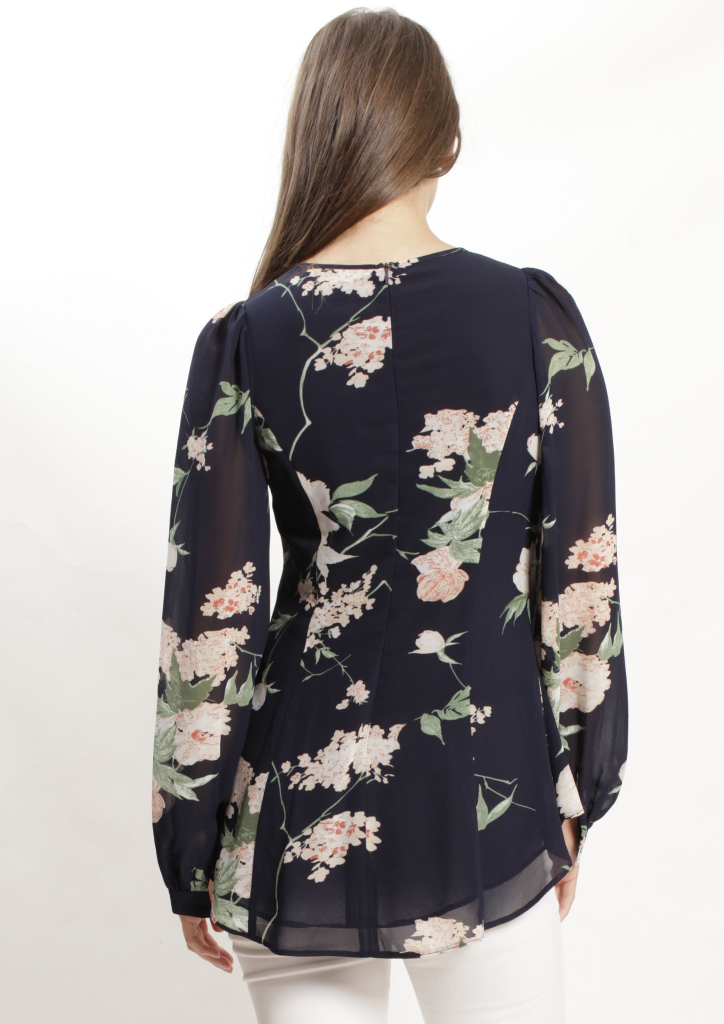 AY054-1SS Floral Top With Key Hole Front (Pack)