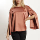 AY062SS Button Open Sleeve Top (Pack)