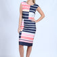 WA0203TB Stripe Abstract Cap Sleeve Dress (Pack)