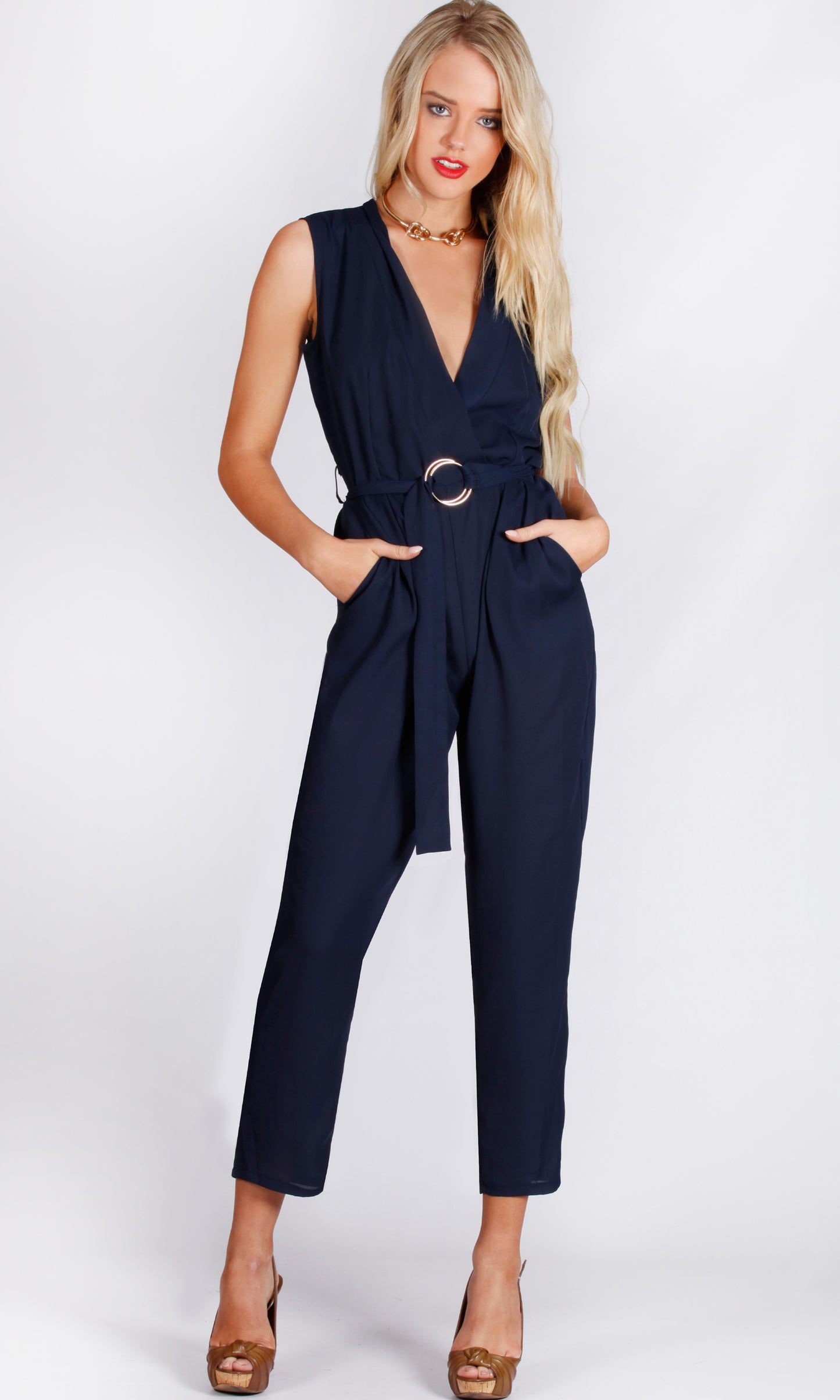 RV1188-2SS Navy Buckle Jumpsuit (Pack)