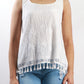 V1109-3SS Palm Tree Lace Sleeveless Top (Pack)