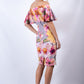 WA0247-1TB Watercolour Floral Off Shoulder Dress(Pack)