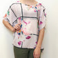 A037NC Floral Print Batwing Top(Pack)