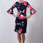 BS716039-W2TB Navy Floral Dress (Pack)