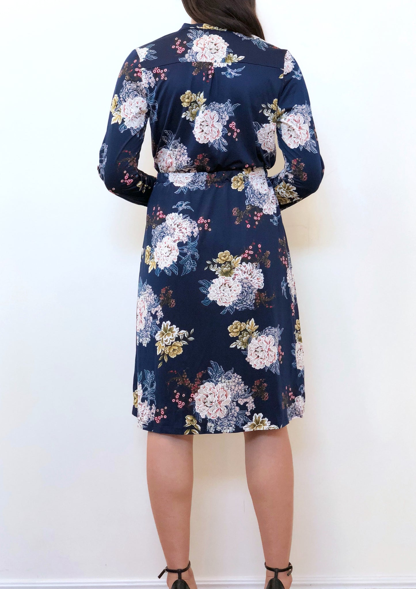 WA0221-2TB Teal Floral Cold Shoulder Midi Dress (Pack)