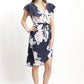 VY0272SS Floral Ruffler Shoulder Dress (Pack)