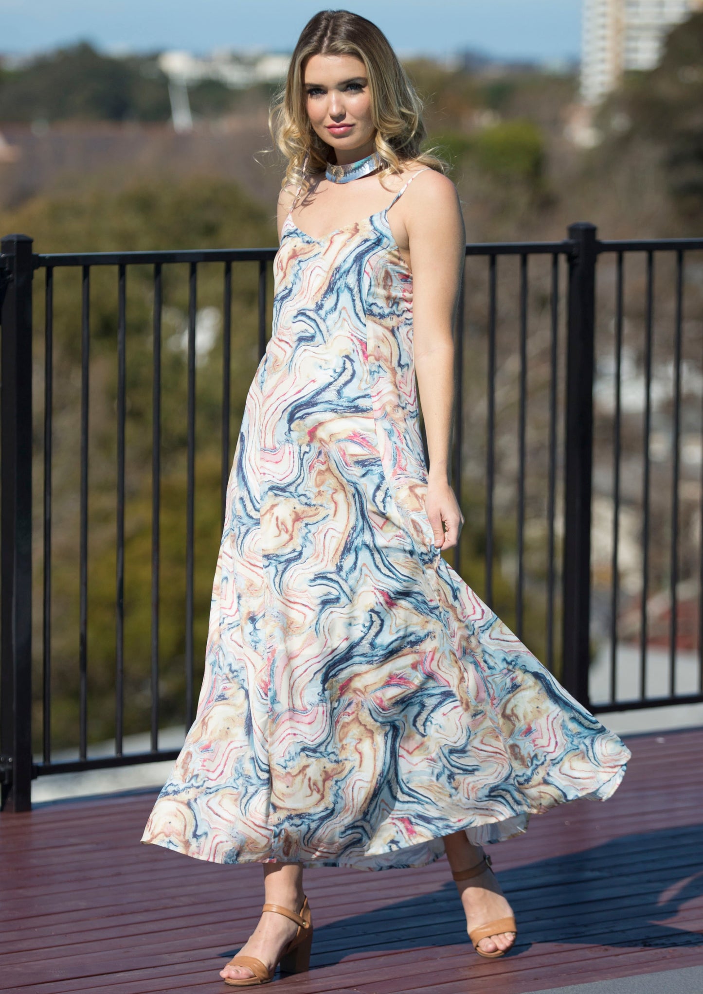 VY0359SS Marbled Maxi Dress (Pack)