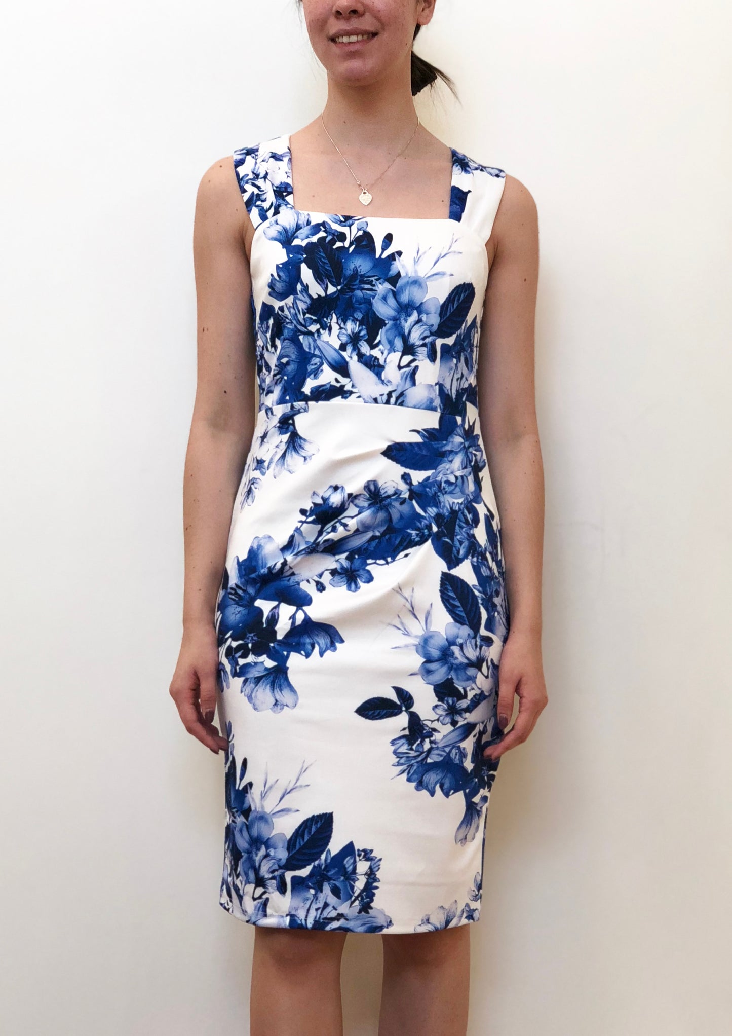 WA0240TB Blue Floral Sleeveless Dress (Pack)