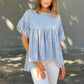 LA0743SS Gingham Top (Pack) New Arrival